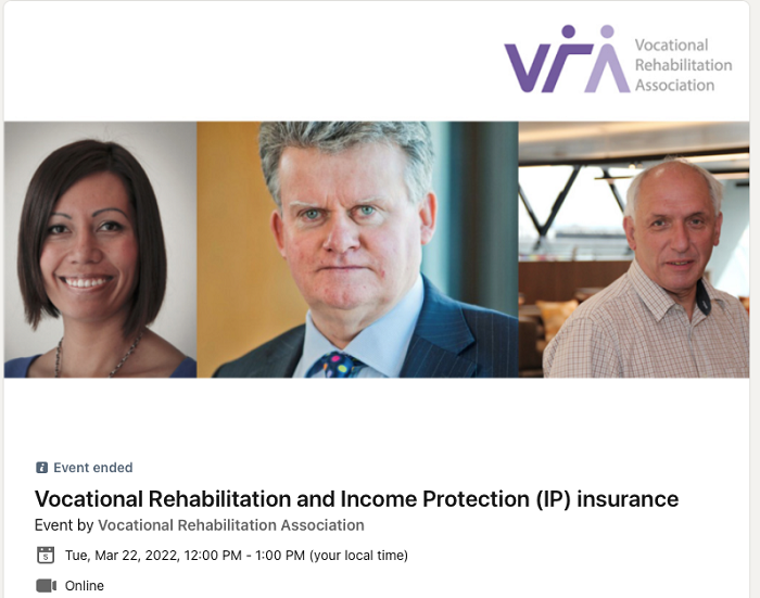 Guest Speaker: Vocational Rehabilitation and Income Protection Insurance